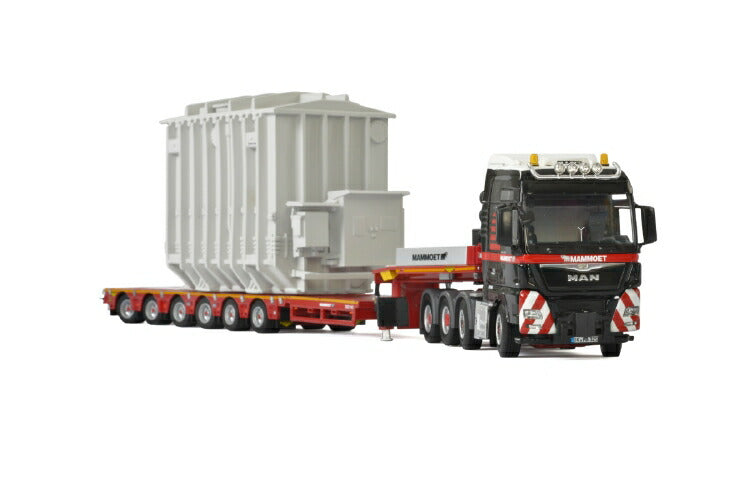 ギャラリービューアに画像をロードする, マムート特注Mammoet MAN TGX XXL 8x4 100 TONNER RANGE TRAILER 6軸 MODULEトラック トレーラー /WSI 建設機械模型 工事車両 1/50 ミニチュア