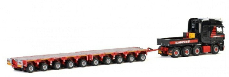 ギャラリービューアに画像をロードする, マムート特注MAMMOET メルセデスベンツアクトロス MP4 SLT GIGA SPACE INTERCOMBI SCHEUERLE SET 5+5 トラック トレーラー WSI 1/50 建設機械 模型ミニカー はたらく車重機