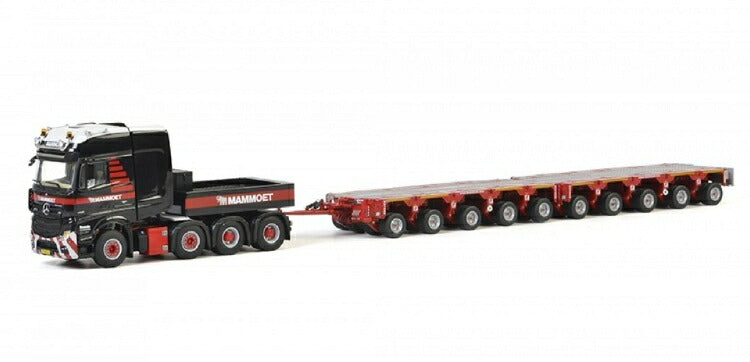ギャラリービューアに画像をロードする, マムート特注MAMMOET メルセデスベンツアクトロス MP4 SLT GIGA SPACE INTERCOMBI SCHEUERLE SET 5+5 トラック トレーラー WSI 1/50 建設機械 模型ミニカー はたらく車重機