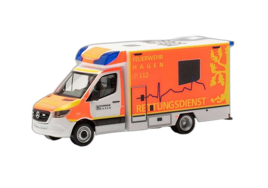 Hagen 消防署 Mercedes Benz Sprinter 18/ Herpa 1/87  模型 ミニカー