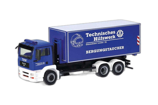 THW Lindau 救助ダイバー MAN TGA M/ Herpa 1/87  模型 ミニカー