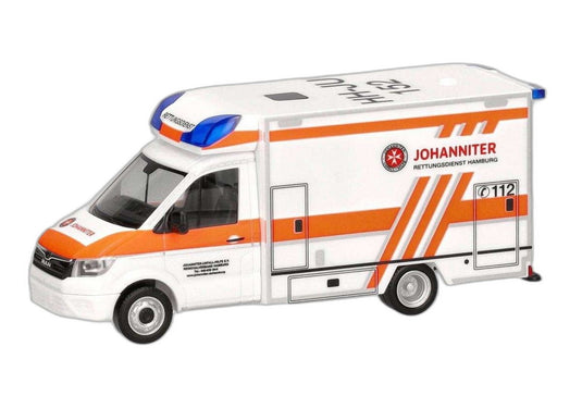Johanniter Hamburg MAN TGE Fahrtec/ Herpa 1/87  模型 ミニカー