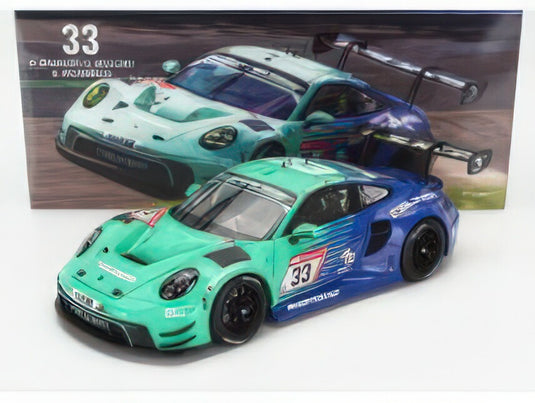 PORSCHE  911 992 GT3 R TEAM FALKEN MOTORSPORTS N 33 24h NURBURGRING 2023 KLAUS BACHLER  SVEN MULLER  ALESSIO PICARIELLO  GREEN BLUE/MINICHAMPS 1/18ミニカー