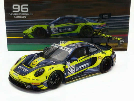 PORSCHE  911 992 GT3 R TEAM RUTRONIK RACING N 96 5th 24h SPA 2023 THOMAS PREINING  LAURENT HEINRICH  DENNIS OLSEN  YELLOW BLUE/MINICHAMPS 1/18ミニカー
