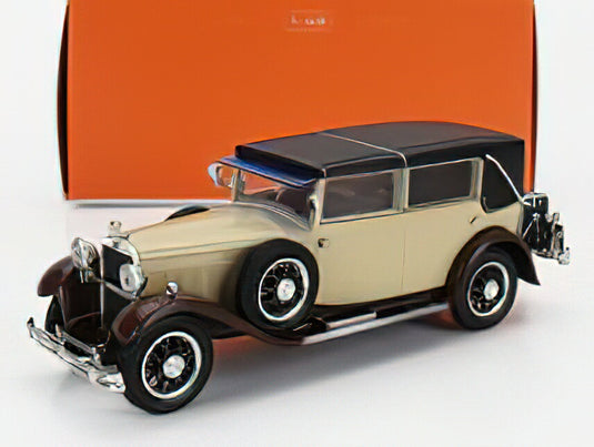 SKODA 860 CABRIOLET CLOSED 1932 CREAM BROWN/ABREX 1/43ミニカー