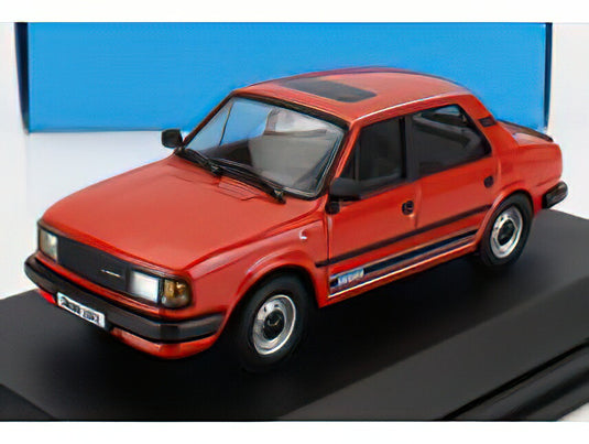 SKODA 120L BERLINE 4-DOOR 1984 RED/ABREX 1/43ミニカー