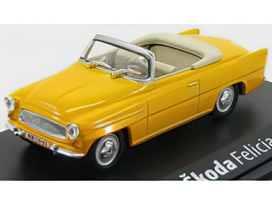 SKODA FELICIA CABRIOLET 2-DOOR 1964 DARK YELLOW/ABREX 1/43ミニカー