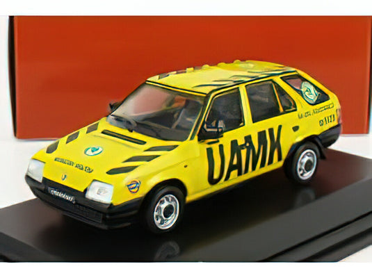 SKODA FORMAN SW STATION WAGON UAMK 1993 YELLOW/ABREX 1/43ミニカー