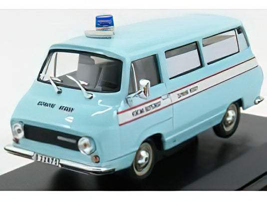 SKODA 1203 MINIBUS COMMUNIST POLICE CZECHOSLOVAK 1974 LIGHT BLUE/ABREX 1/43ミニカー
