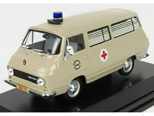 SKODA 1203 MINIBUS AMBULANCE 1974 BEIGE/ABREX 1/43ミニカー