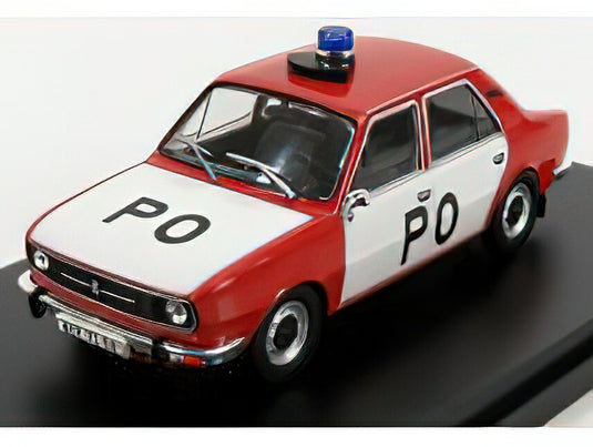 SKODA 105L P.O. FIRE ENGINE POLICE 1977 RED WHITE/ABREX 1/43ミニカー