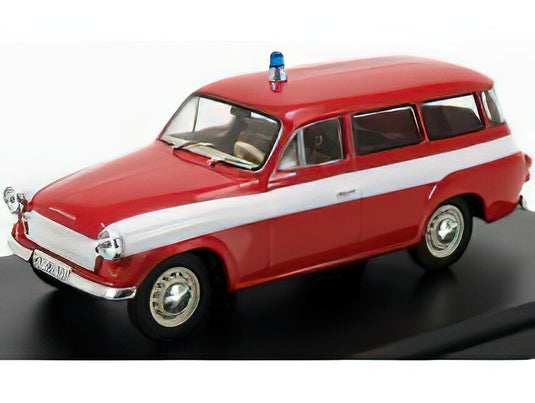 SKODA 1202 SW STATION WAGON FIRE ENGINE 1964 RED WHITE/ABREX 1/43ミニカー