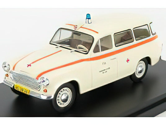 SKODA 1202 SW STATION WAGON AMBULANCE 1964 CREAM/ABREX 1/43ミニカー