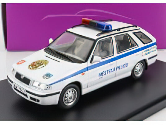SKODA FELICIA FL COMBI SW STATION WAGON POLICIE 1998 WHITE/ABREX 1/43ミニカー