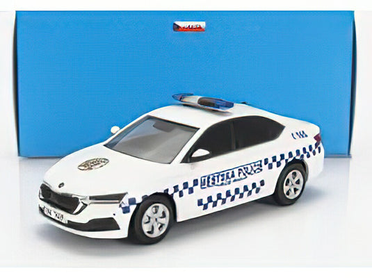 SKODA OCTAVIA IV MESTSKA POLICIE 2020 WHITE BLUE/ABREX 1/43ミニカー