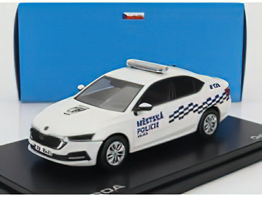 SKODA OCTAVIA IV MESTSKA POLICIE 2020 WHITE/ABREX 1/43ミニカー