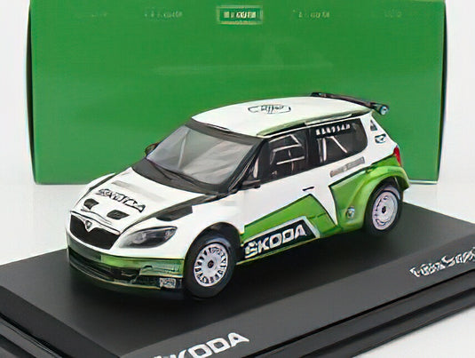 SKODA FABIA II FL S2000 N 0 SKODA MOTORSPORT DESIGN RALLY 2012 GREEN WHITE BLACK/ABREX 1/43ミニカー