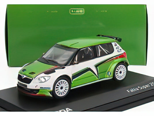SKODA FABIA II FL S2000 N 0 SKODA MOTORSPORT DESIGN RALLY 2011 GREEN WHITE/ABREX 1/43ミニカー