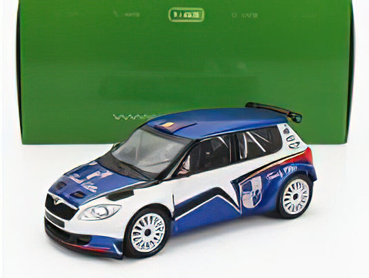 SKODA FABIA II FL S2000 N 0 SKODA MOTORSPORT LOIX DESIGN RALLY 2010 BLUE MET WHITE/ABREX 1/43ミニカー