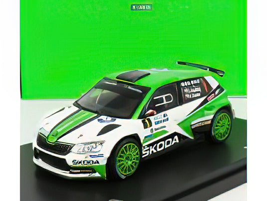 SKODA FABIA III R5 N 1 RALLY BOHEMIA 2017 J.KOPECKY P.DRESLER GREEN WHITE/ABREX 1/43ミニカー