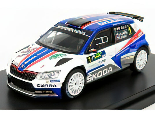 SKODA FABIA III R5 N 1 RALLY SUMAVA 2018 J.KOPECKY P.DRESLER WHITE BLUE RED/ABREX 1/43ミニカー
