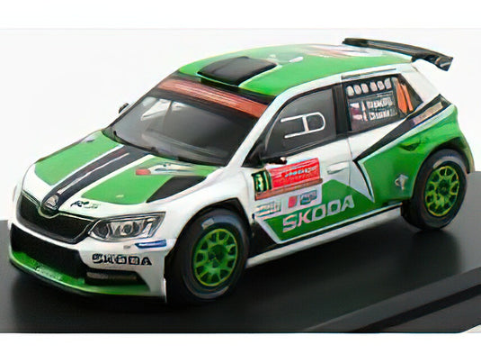 SKODA FABIA III R5 N 41 WINNER RALLY PORTUGAL 2016 J.KOPECKY P.DRESLER GREEN WHITE/ABREX 1/43ミニカー