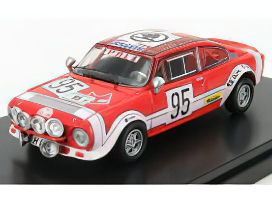 SKODA 200RS (night version) N 95 RALLY JESENLKY 1975 J.SEDIVY J.JANECEK RED WHITE/ABREX 1/43ミニカー