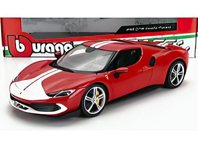 FERRARI  296 GTB ASSETTO FIORANO 2022  RED WHITE/BBurago 1/18ミニカー 海外限定