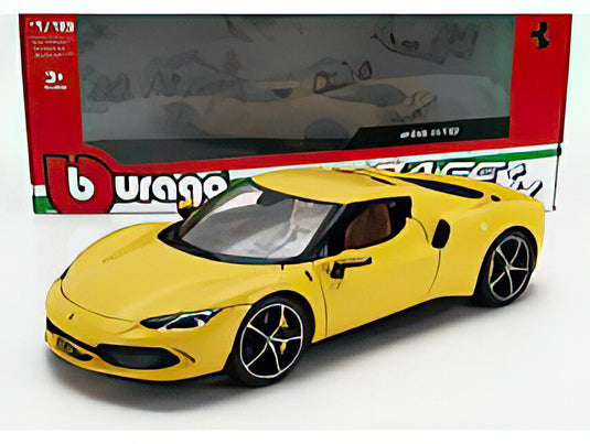 FERRARI  296 GTB HYBRID 830HP V6 2021  YELLOW/BBurago 1/18ミニカー