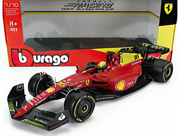 FERRARI  F175 SCUDERIA FERRARI N 16 2nd MONZA GP ITALY (POLE POSITION) 2022 CHARLES LECLERC  YELLOW WHEELS  RED YELLOW/BBurago 1/18ミニカー 海外限定