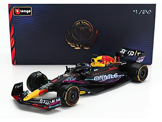 RED BULL  F1 RB19 TEAM ORACLE RED BULL RACING N 1 WORLD CHAMPION WINNER MIAMI GP 2023 MAX VERSTAPPEN フィギュア付き MATT BLUE/BBurago 1/24ミニカー