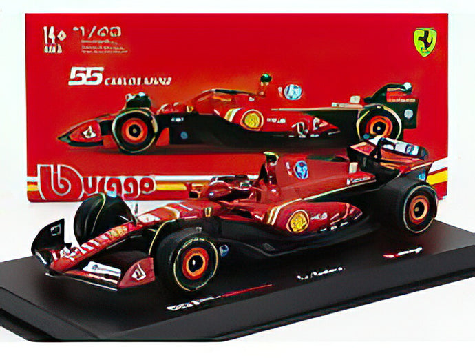 【予約】2025年発売予定FERRARI  F1 SF24 TEAM SCUDERIA FERRARI N 55 5th EMILIA ROMAGNA IMOLA GP 2024 CARLOS SAINZ フィギュア付き RED BLACK /BBurago 1/43ミニカー 海外限定