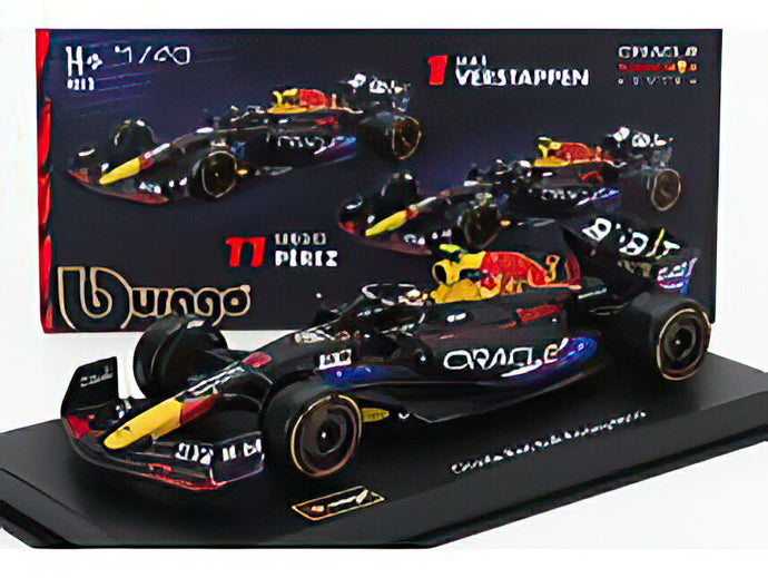 RED BULL  F1 RB19 TEAM ORACLE RED BULL RACING N 11 4th AUSTIN USA GP 2023 SERGIO PEREZ フィギュア付き MATT BLUE/BBurago 1/43ミニカー 海外限定