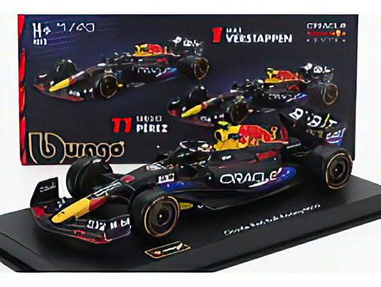 RED BULL  F1 RB19 TEAM ORACLE RED BULL RACING N 11 4th AUSTIN USA GP 2023 SERGIO PEREZ フィギュア付き MATT BLUE/BBurago 1/43ミニカー 海外限定