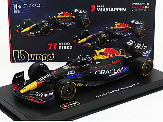 RED BULL  F1 RB19 TEAM ORACLE RED BULL RACING N 1 WORLD CHAMPION WINNER AUSTIN USA GP 2023 MAX VERSTAPPEN フィギュア付き MATT BLUE/BBurago 1/43ミニカー 海外限定