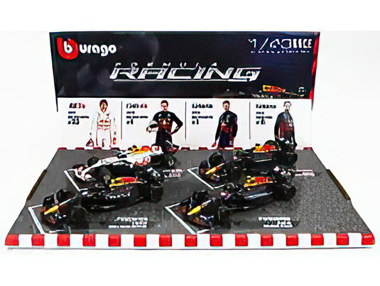 RED BULL  SET F1 4X RB19 TEAM ORACLE RED BULL RACING N 1 WORLD CHAMPION SEASON 2023 MAX VERSTAPPEN  N 11 2nd MIAMI GP 2023 SERGIO PEREZ /BBurago 1/43ミニカー