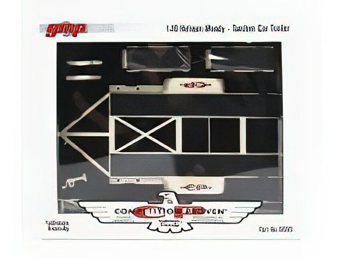 アクセサリー CARRELLO TRASPORTO AUTO 2-ASSI CAR TRANSPORTER TRAILER HOLMAN MOODY CAR NOT INCLUDED CREAM BLACK/ACME 1/18ミニカー