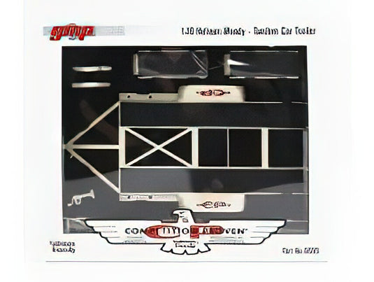 アクセサリー CARRELLO TRASPORTO AUTO 2-ASSI CAR TRANSPORTER TRAILER HOLMAN MOODY CAR NOT INCLUDED CREAM BLACK/ACME 1/18ミニカー