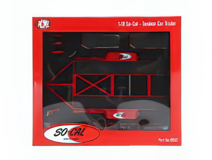 アクセサリー CARRELLO TRASPORTO AUTO 2-ASSI CAR TRANSPORTER TRAILER SO-CAL CAR NOT INCLUDED RED BLACK/ACME 1/18ミニカー