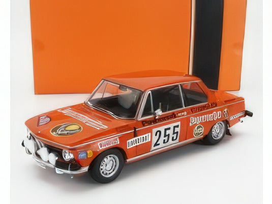 BMW  2002 JAGERMEISTER (night version) N 255 RALLY MONTECARLO 1973 WOLFGANG STILLER  AXEL WAGENER  ORANGE/IXO 1/18ミニカー