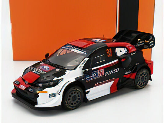 TOYOTA - YARIS GR HYBRID RALLY1 TEAM TOYOTA GAZOO RACING WRT N 97 5th RALLY FINLAND 2023 JARI MATTI LATVALA - JUHO HANNINEN - WHITE RED BLACK/IXO 1/18ミニカー