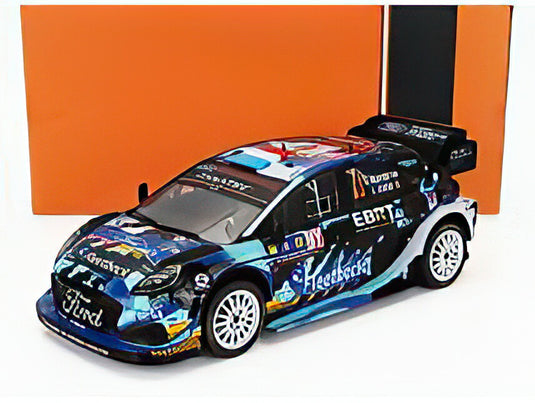 FORD  PUMA RALLY1 TEAM RED BULL WORLD RALLY MSPORT N 13 RALLY CENTRAL EUROPEAN 2023 MUNSTER GREGOIRE  LOUKA LOUIS  2 TONE BLUE/IXO 1/18ミニカー