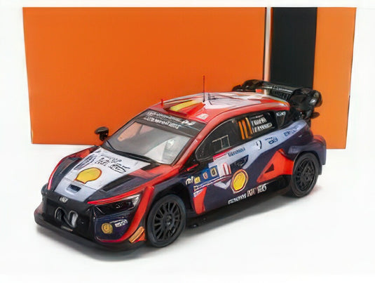HYUNDAI  i20 N RALLY1 TEAM SHELL MOBIS WRT N 11 3rd RALLY MONTECARLO 2023 THIERRY NEUVILLE  MARTIJN WYDAEGHE  2 TONE BLUE RED/IXO 1/18ミニカー