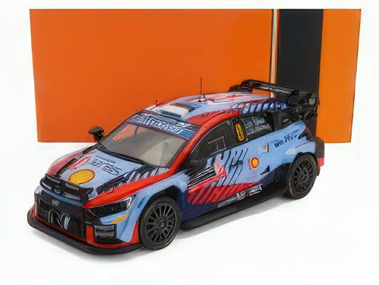 HYUNDAI  i20 N RALLY1 TEAM SHELL MOBIS WRT N 8 4th RALLY MONTECARLO 2024 OTT TANAK  MARTIN JARVEOJA  2 TONE BLUE RED/IXO 1/18ミニカー