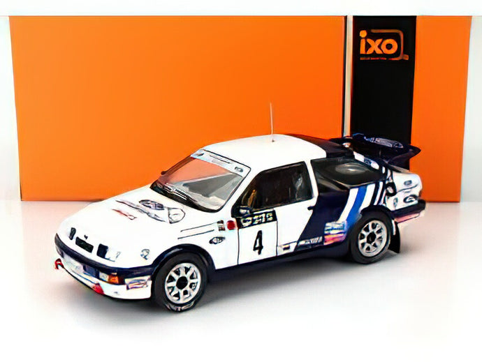 【予約】FORD ENGLAND - SIERRA RS COSWORTH TEAM FORD MOTORSPORTS N 4 5th RALLY 1000 LAKES 1988 STIG BLOMQVIST - BENNY MELANDER - WHITE BLUE/IXO 1/24ミニカー