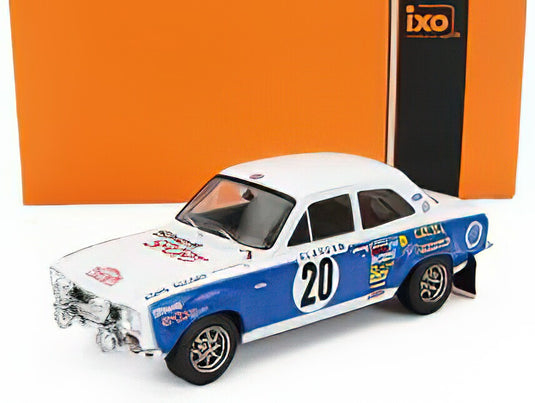 FORD ENGLAND ESCORT MKI RS 1600 (night version) N 20 4th RALLY MONTECARLO 1973 HANNU MIKKOLA JIM PORTER BLUE WHITE/IXO 1/24ミニカー