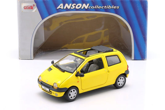 Renaultルノー Twingoトゥインゴ オープントップ イエロー / Anson 1/18 ミニカー