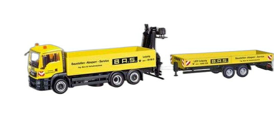 B.A.S MAN TGS M 平台トレーラートラック/ Herpa 1/87  模型 ミニカー