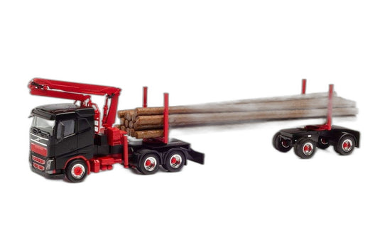 Volvo FH FD 丸太輸送用セミトレーラー/ Herpa 1/87  模型 ミニカー