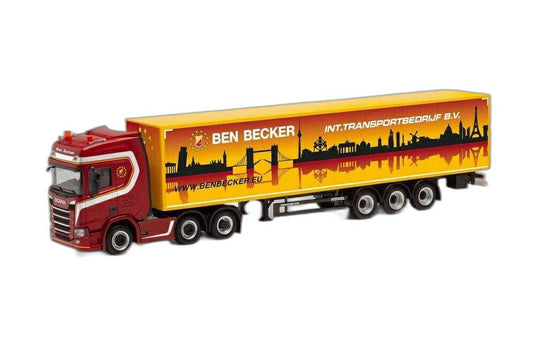 Ben Becker Scania CR20HD カーテン キャンバス/ Herpa 1/87  模型 ミニカー